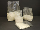 Powder/granule in a bag: block bottom or pillow bag